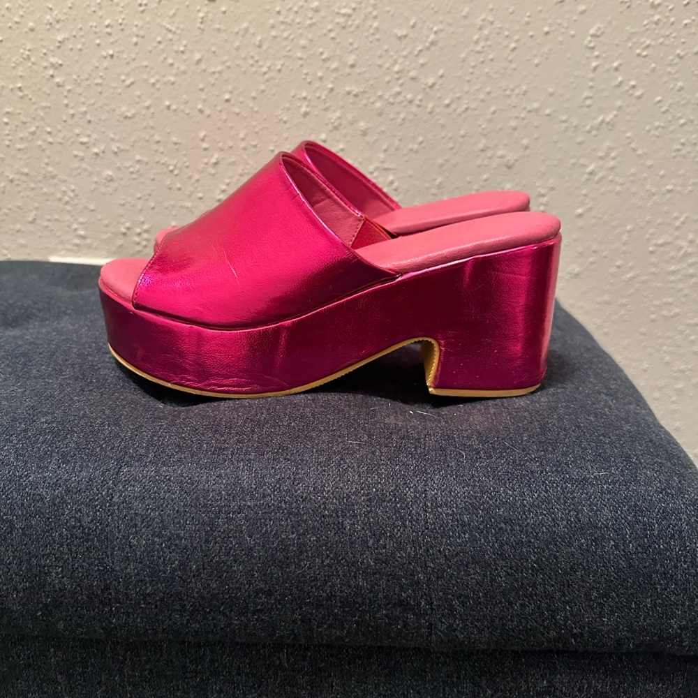 Anthropologie Matisse Terry Platform Sandals in Pink